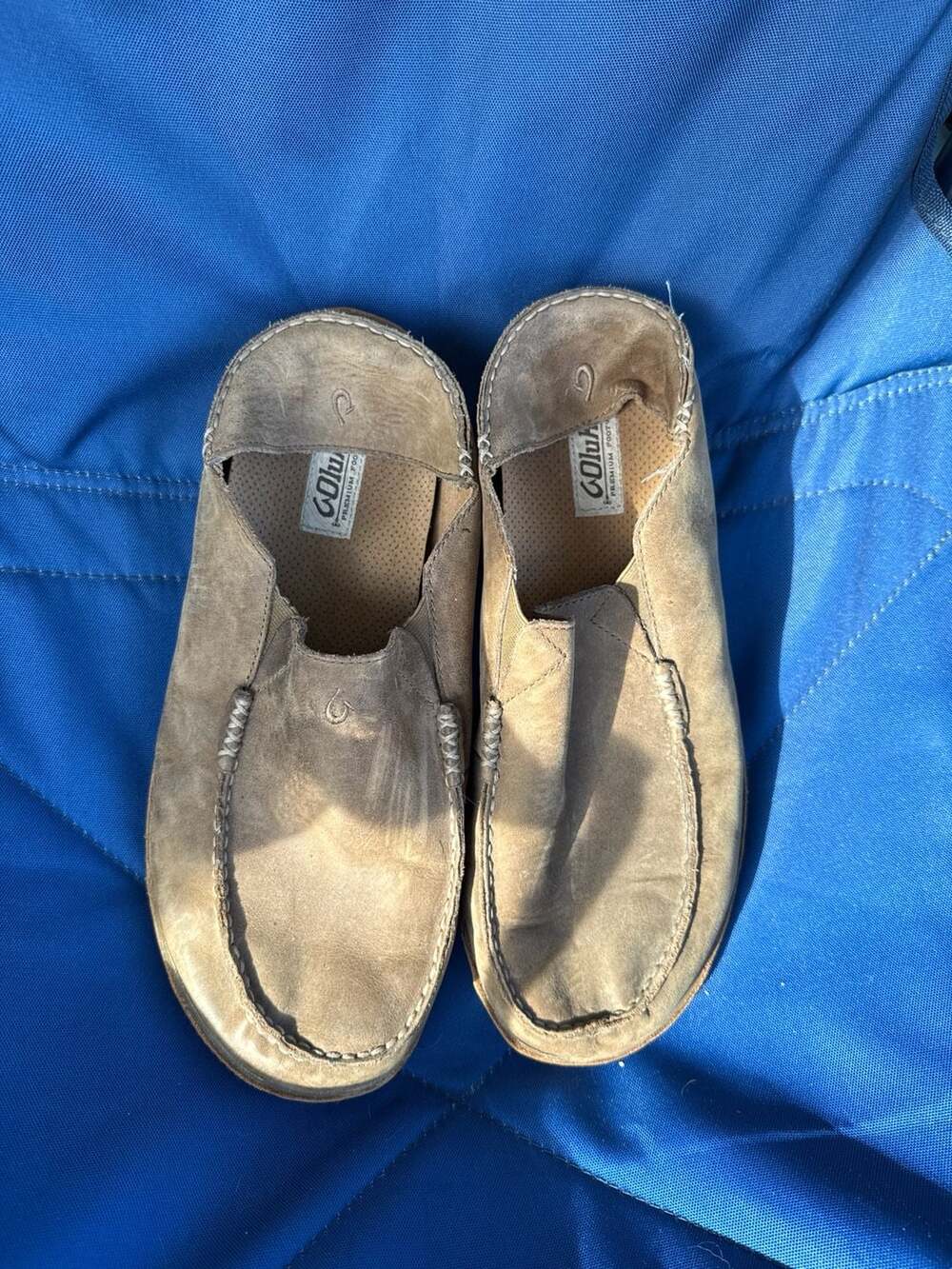 OluKai Moloa Leather Slip-On Shoes Men's Size 12